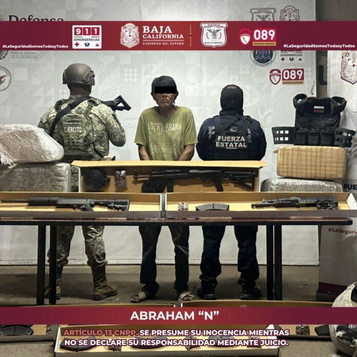 INCAUTAN FESC Y DEFENSA ARMAS LARGAS Y 46 KILOS DE MARIHUANA EN MEXICALI; HAY UN DETENIDO.lasnoticias.info
