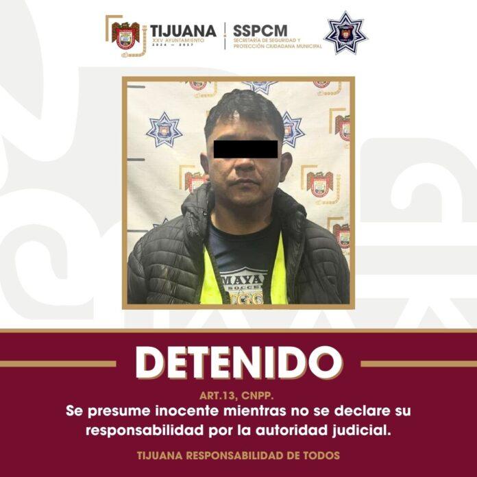 Detiene Policía Municipal de Tijuana a presunto responsable de robo con violencia en la colonia Miramar