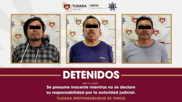 Detiene Policía Municipal de Tijuana a tres personas señaladas de privación ilegal de la libertad