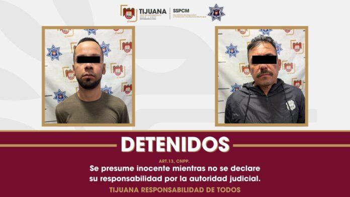 Arresta Policía Municipal de Tijuana a dos personas por cohecho y uso de placas apócrifas