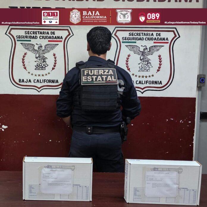 FUERZA ESTATAL ASEGURA ARMA, CARTUCHOS Y VEHÍCULO TRAS PERSECUCIÓN EN MEXICALI.lasnoticias.info