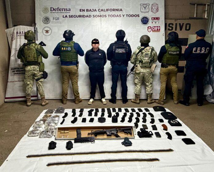 FUERZA ESTATAL INCAUTA ARSENAL Y DETIENE A PRESUNTO MIEMBRO DE GRUPO CRIMINAL.lasnoticias.info