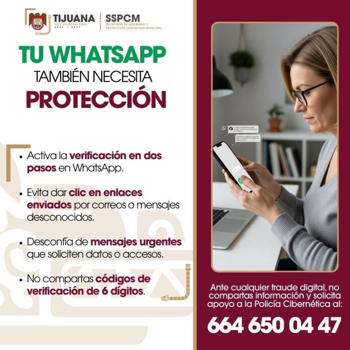 Alerta SSPCM por incremento en robo de cuentas de WhatsApp mediante correos y enlaces falsos