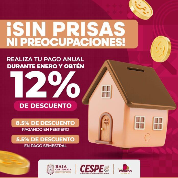 ANUNCIA CESPE DESCUENTOS POR PAGO ANTICIPADO DURANTE ENERO Y FEBRERO.lasnoticias.info