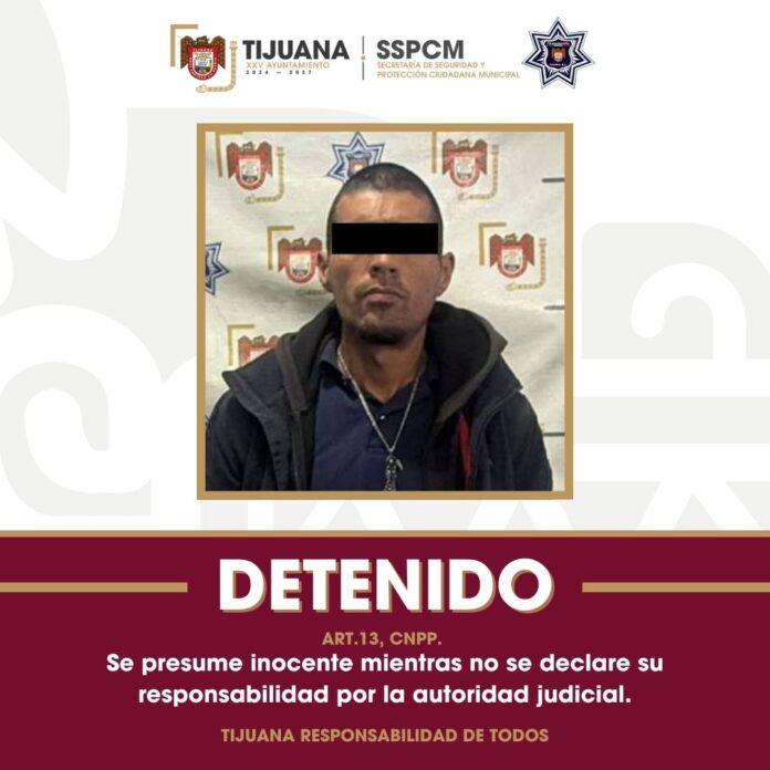 Detiene Policía Municipal de Tijuana a presunto responsable de robo con violencia