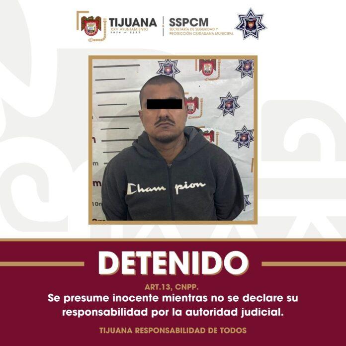 Asegura Policía Municipal de Tijuana a presunto responsable de privar de la vida a una persona en la Zona Centro
