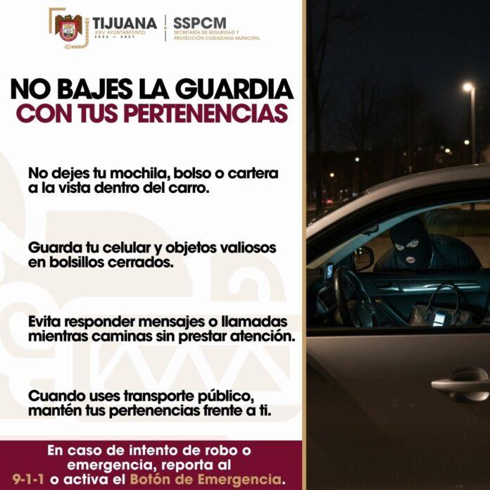 Emite SSPCM recomendaciones para prevenir robos en la vía pública