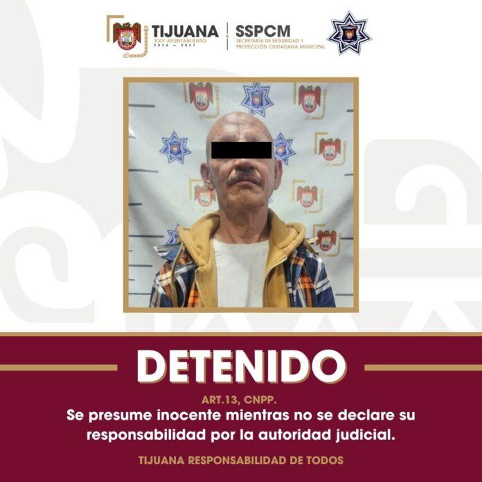 Captura Policía Municipal de Tijuana a un hombre por lesiones con arma punzocortante en Zona Centro