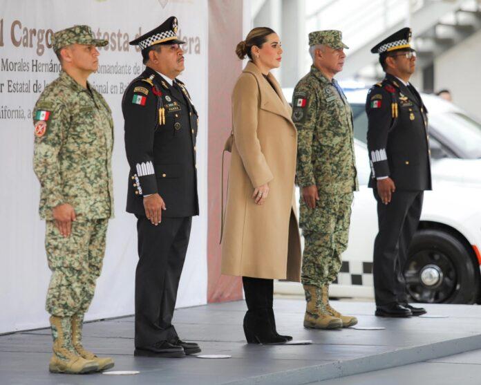 El trabajo conjunto entre las fuerzas militares federales y la administración estatal seguirá avanzando con la construcción de entornos más seguros para las familias bajacalifornianas, señaló la gobernadora Marina del Pilar Avila Olmeda al atestiguar la ceremonia de Toma de Posesión del Cargo y Protesta de Bandera del Gral. de Bgda. de Estado Mayor, Daniel Gallegos Acevedo, quien sumió como comandante de la 2/a Zona Militar en la entidad.