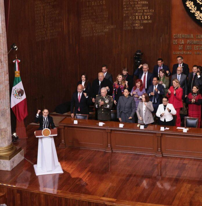 MÉXICO SERÁ SIEMPRE UNA NACIÓN INDEPENDIENTE: ACOMPAÑA GOBERNADORA MARINA DEL PILAR A CLAUDIA SHEINBAUM PARDO EN EL 109 ANIVERSARIO DE LA CONSTITUCIÓN