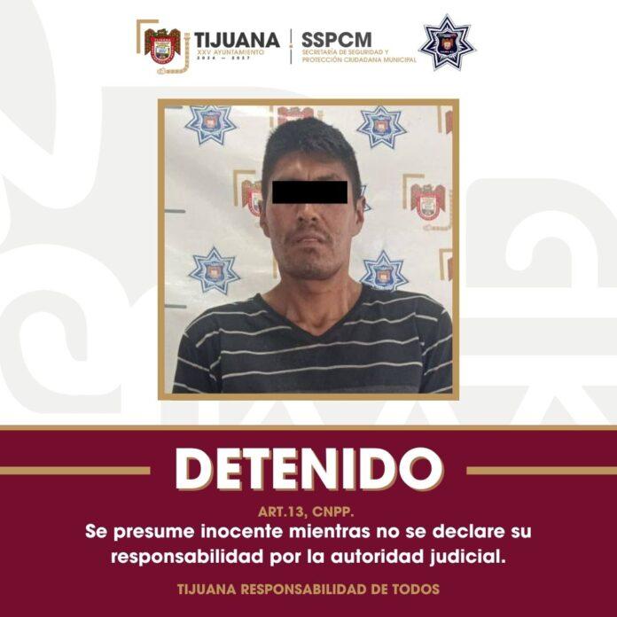 Detiene Policía Municipal de Tijuana a presunto responsable de robo con violencia