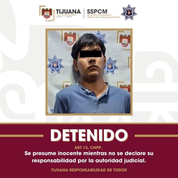 Asegura Policía Municipal a hombre tras agresión en riña conyugal