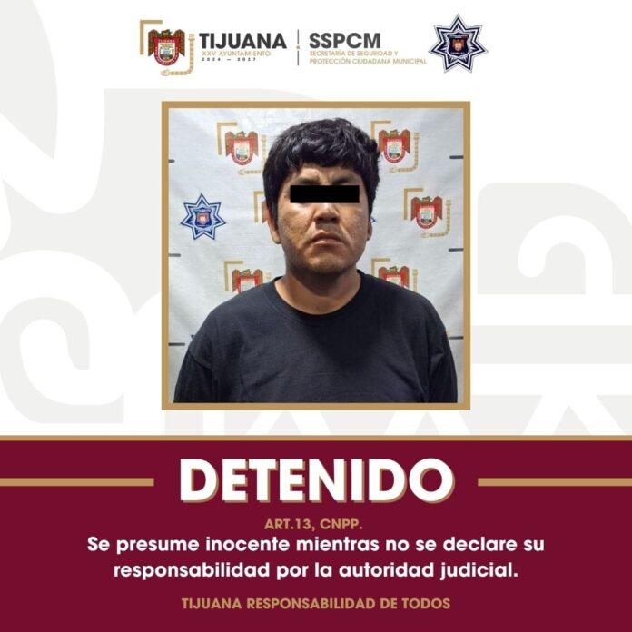 Asegura Policía Municipal a sujeto por lesiones con objeto contundente