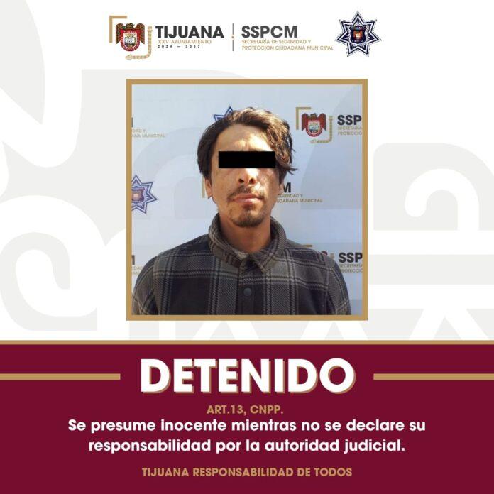 Detiene Policía Municipal de Tijuana a presunto responsable de allanamiento y daños en vivienda de la colonia Obrera