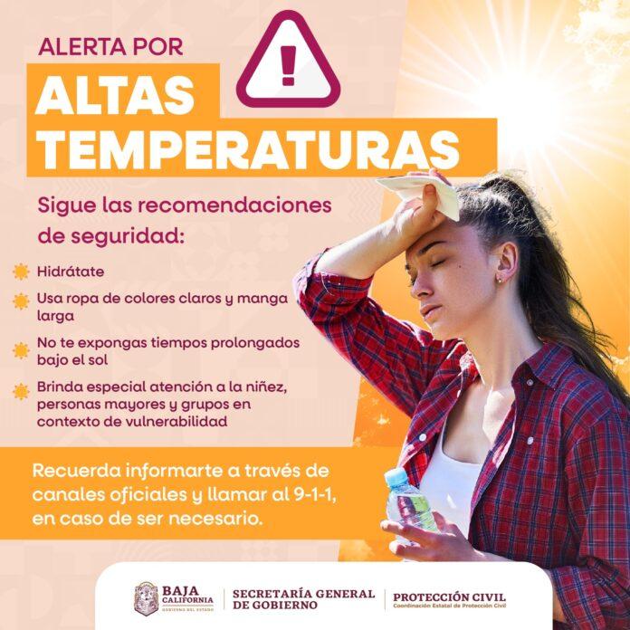 ALERTA PROTECCIÓN CIVIL POR INCREMENTO DE TEMPERATURA EN LOS PRÓXIMOS DÍAS.lasnoticias.info