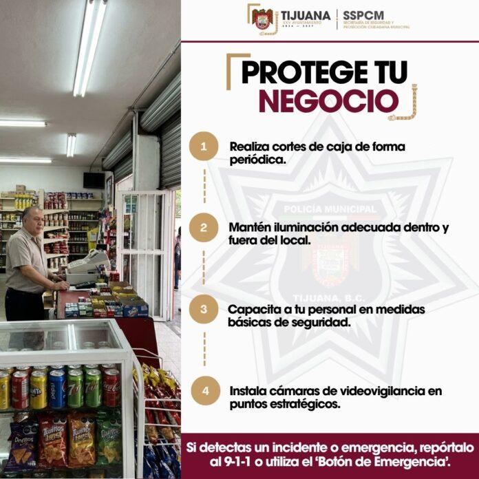 Emite SSPCM recomendaciones para prevenir robos y proteger negocios en Tijuana