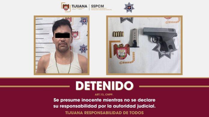 Detiene Policía Municipal a sujeto armado con orden de aprehensión activa por narcomenudeo en Zona Norte