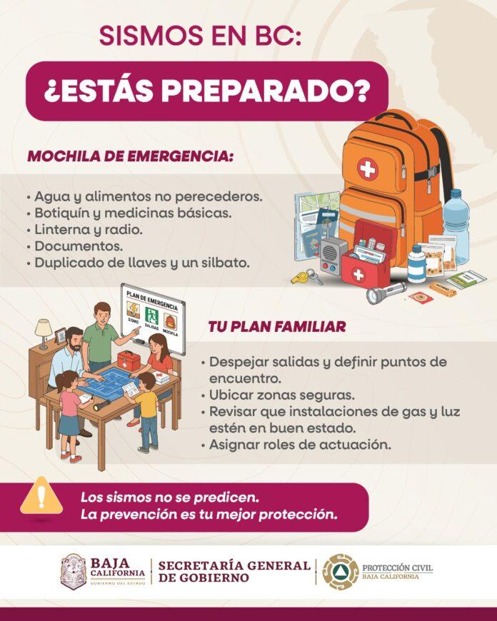 REFUERZA PROTECCIÓN CIVIL BC CULTURA PREVENTIVA ANTE LA ACTIVIDAD SÍSMICA NATURAL DE LA ENTIDAD.lasnoticias.info