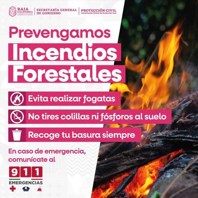 EXHORTA A TOMAR PRECAUCIONES PROTECCIÓN CIVIL BC POR PELIGRO ALTO DE INCENDIOS EN MEXICALI.lasnoticias.info