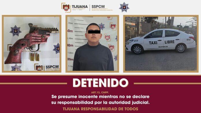Asegura Policía Municipal de Tijuana a presunto chofer de transporte señalado por robo a mano arma