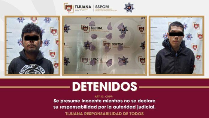 Asegura Policía Municipal a dos presuntos responsables de robos a tiendas OXXO en Tijuana