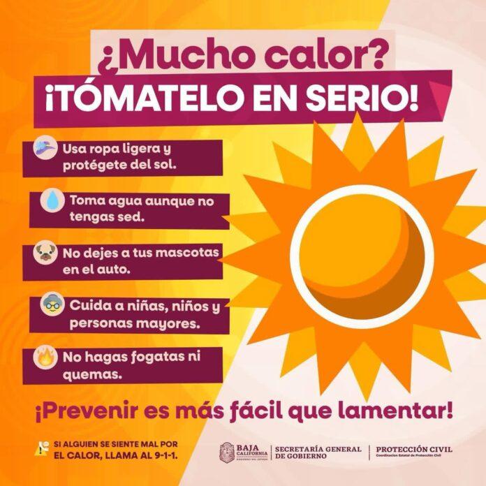 ADVIERTE PROTECCIÓN CIVIL BC POR VIENTOS FUERTES E INCREMENTO DE TEMPERATURA EN MEXICALI.lasnoticias.info