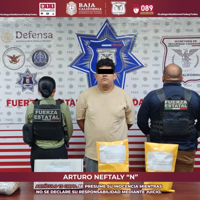 FUERZA ESTATAL DETIENE A “EL ÑOÑO” OBJETIVO PRIORITARIO EN VALLE DE MEXICALI; ASEGURA ARMA DE FUEGO Y MÁS DE 800 GRAMOS DE MARIHUANA.lasnoticias.info
