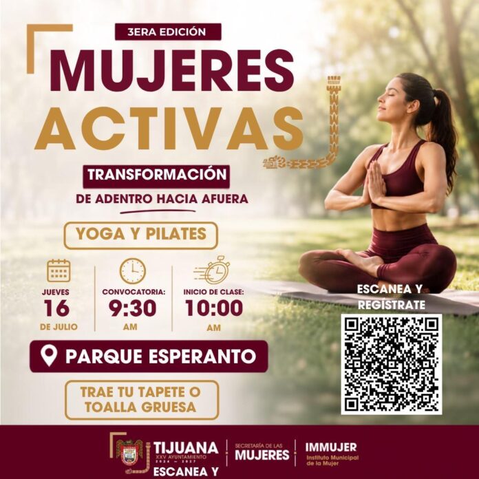 Invita Gobierno Municipal a participar en la tercera edición de ‘Mujeres Activas’ para fortalecer el bienestar de las tijuanenses