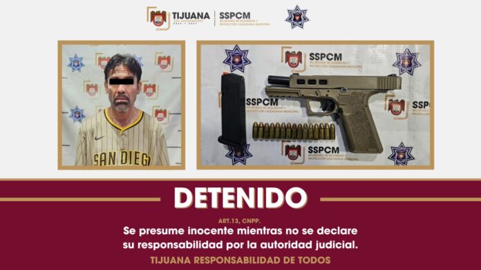 Asegura SSPCM a hombre por portación de arma de fuego en la colonia El Florido II Sección
