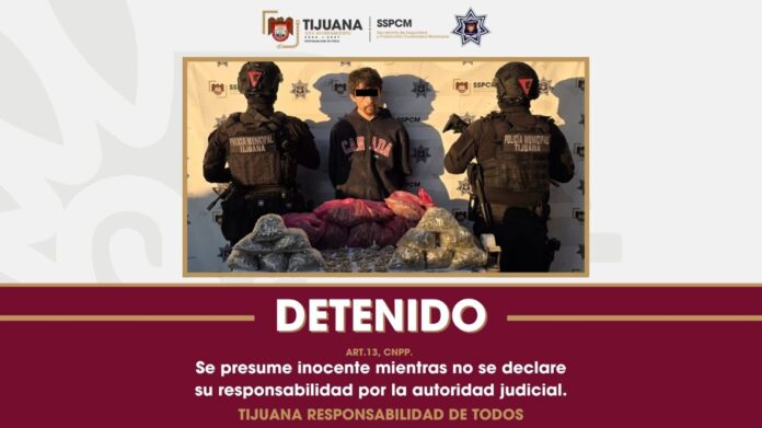 Detiene Policía Municipal a hombre con aproximadamente cinco kilos de presunta marihuana en Natura