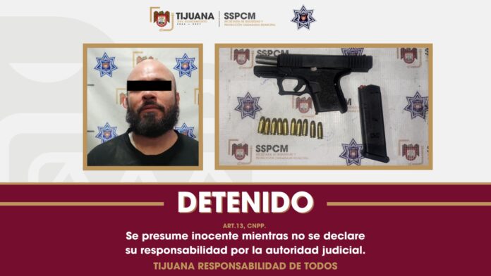 Detienen policías municipales a un hombre con arma de fuego tras presuntamente realizar detonaciones a una persona en Cañadas del Florido