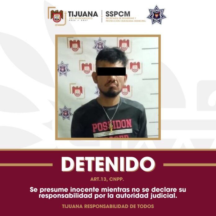 Asegura Policía Municipal a hombre señalado por robo con violencia a conductora de plataforma digital