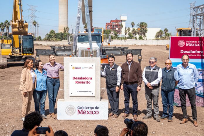 Atestigua Ismael Burgueño Ruiz colocación de primera piedra de Planta Desaladora en Playas de Rosarito