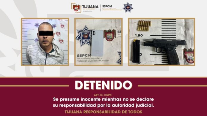 Arresta Policía Municipal a sujeto señalado de asalto con violencia y decomisa un arma de fuego