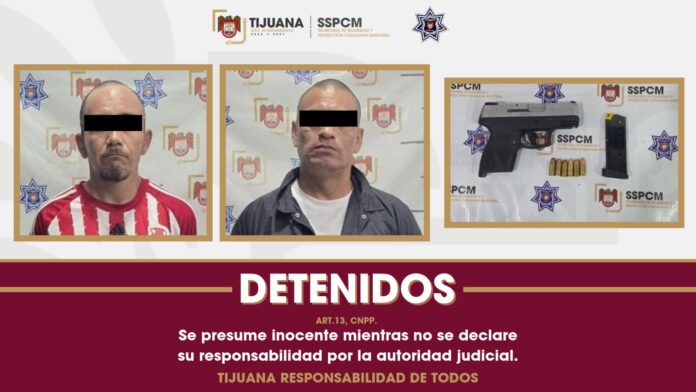 Capturan elementos de la SSPCM a dos hombres por presunta portación de arma de fuego