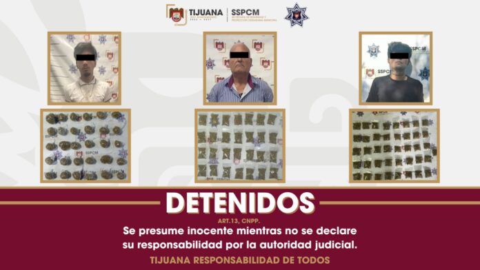 Detienen elementos de la SSPCM a tres hombres por presuntos delitos contra la salud y aseguran más de 100 dosis de droga en distintos hechos