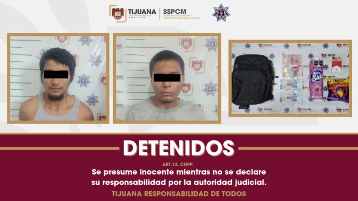 Capturan oficiales de la SSPCM a dos hombres por presunto robo con violencia a comercio Capturan oficiales de la SSPCM a dos hombres por presunto robo con violencia a comercio