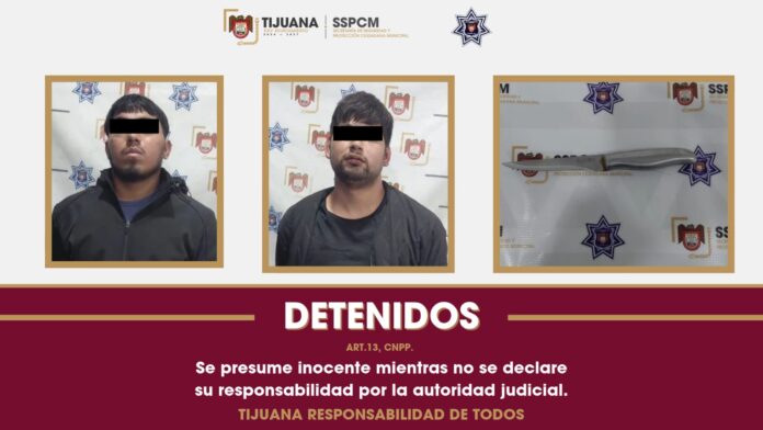 Arrestan policías municipales a dos hombres tras riña en la que uno resultó lesionado con arma punzocortante